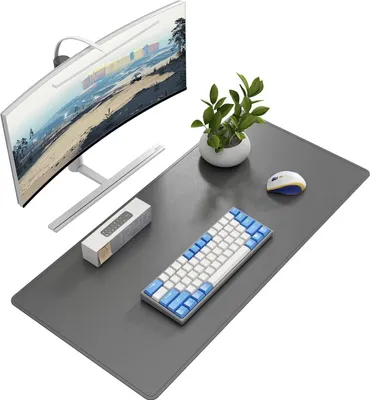 Produktbild von Große Antirutsch-Büromatte aus Kunstleder für Büro und Zuhause - 90 x 43 cm