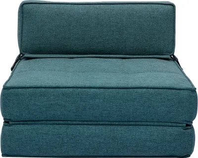 Produktbild von Miliboo - 1-Sitzer-Schlafsessel in entenblauem Stoff KATY
