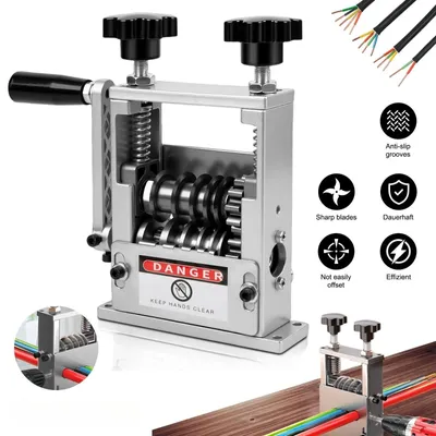 Produktbild von Abisoliermaschine für 1-17 mm Kabel, Mehrfach-Abisolierzange Aluminiumlegierung, manuelle Abisoliermaschine, Hand Kabelschälmaschine