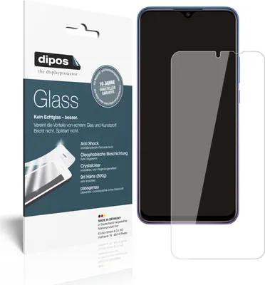 Produktbild von 2x Schutzfolie für Xiaomi Redmi 9 Prime - Anti-Shock 9H Folie dipos Glass Kunststoffglas