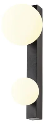 Productafbeelding van Wandlamp Sun 2-lichts zwart