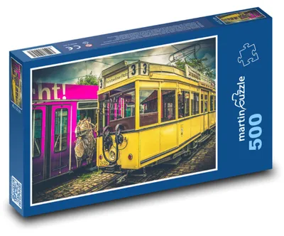 Obrázok produktu pre Puzzle 500 Historická žltá električka - martinpuzzle