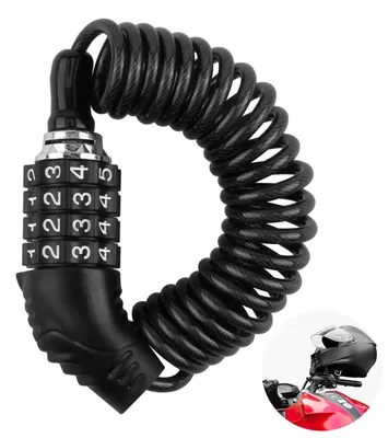 Imagen del producto de Candado de cable Solidchoice, de 150 cm, con combinación de 4 dígitos