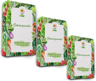 Obrázok produktu pre Semená Semená zeleniny Sada semien zeleniny Odrody zeleniny Raj zeleniny 3 balenia Uhorka Mrkva Petržlen Paradajka