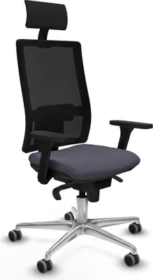 Produktbild von Bürostuhl mit Kopfstütze Piqueras y Crespo 3D086G1 Dunkelgrau