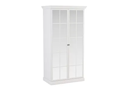 Produktbild von AX LIVING Kleiderschrank mit Spiegel Levantos – 102,5 cm Weiß Opal