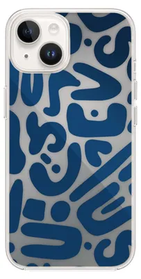 Obrázok produktu pre BigBen Connected, puzdro pre Apple iPhone 13/14 so živicovými modrými vzormi, modré