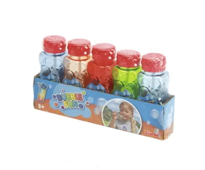 Produktbild von Simba Outdoor Spielzeug Seifenblasen Flasche 5er Set a 60ml Lauge Bubble Fun 107286184