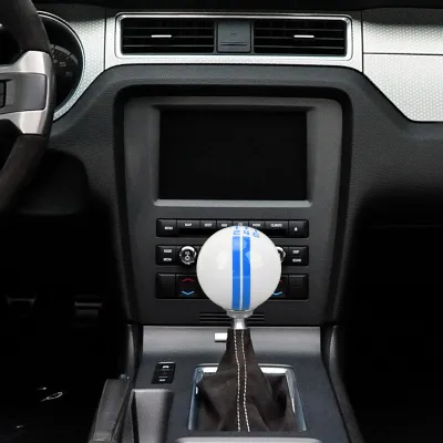 Obrázek produktu pro 6stupňová řadicí páka pro Shelby GT500, kulatá koule se 3 adaptéry, manuální převodovka, bílá, modrá