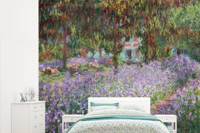 Obrázek produktu pro MuchoWow® Fototapety do obývacího pokoje nebo ložnice tapety vinylové motivy tapety Umělcova zahrada v Giverny - Obraz, Claude Monet 265x220cm