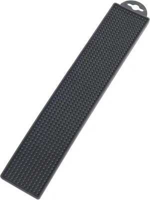 Produktbild von Schmale schwarze Abtropfmatte für Geschirr, Geschirrabtropfgestell, weiches Silikon, 40 x 10 cm