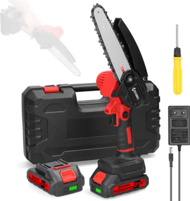 Produktbild von 21V 6inch tragbare elektrische Beschneidungssäge kleine Holzspaltung Kettensäge Bürstenmotor Einhand-Holzbearbeitungswerkzeug für Garten Obstgarten Schneiden verwenden