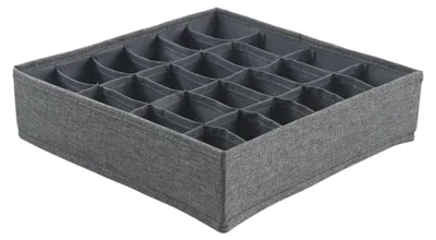 Immagine prodotto di Hausleben® Contenitore organizzatore per cassetti, 30x30x8 cm – 24 scomparti, scatola pieghevole per riporre calze, biancheria intima, slip e accessori – Inserto pieghevole per cassetti, comò e armadi