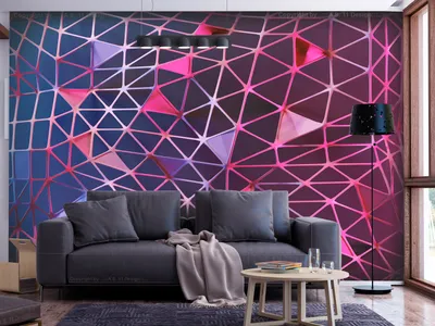 Produktbild von Vlies Fototapete 3D Effekt 350x256 cm Tapeten Wandtapete XXL Dreiecke Illusion n-A-1170-a-a