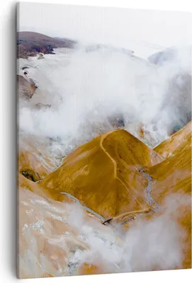 Produktbild von Bild auf Leinwand - Leinwandbild - Einteilig - Berge Wolken Landschaft - 50x70cm - Wand Bild - Wanddeko - Wandbilder - Leinwanddruck - Wanddekoration - Leinwand bilder - Wandbild - PA50x70-4711