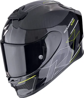 Produktbild von Scorpion EXO R1 Evo Carbon Air Cynergy Helm, schwarz/gelb, M (57/58)