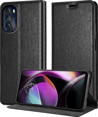 Produktbild von Cadorabo Hülle für Motorola MOTO G 5G 2022 Schutz Hülle in Schwarz Handyhülle Etui Case Cover Magnetverschluss