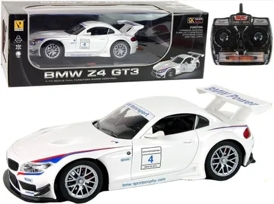 Immagine prodotto di COIL RC auto, veicoli telecomandati, modellino di auto, BMW Z4 GT3, 1:14, LED, frequenza: 2,4 GHz, per bambini a partire da 3 anni, bianco