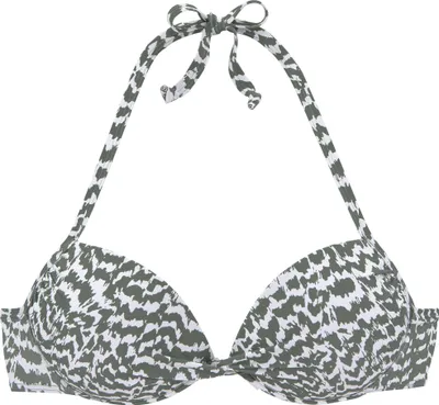 Produktbild von LASCANA Push-Up-Bikini-Top Sansa oliv-bedruckt Größe 42 Cup C