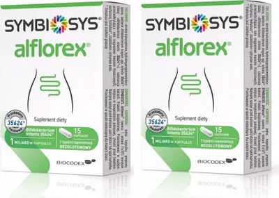 Obrázok produktu pre Symbiosys Alflorex 15 kapsúl - probiotikum pri syndróme dráždivého čreva, Bifidobacterium infantis