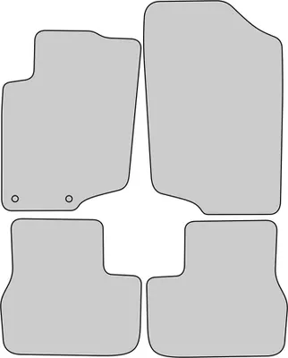 Produktbild von Exclusive Design Fußmatten passend für Peugeot 207 CC Cabrio Bj. 2006-2015, Naht:Silber. Deluxe Velours