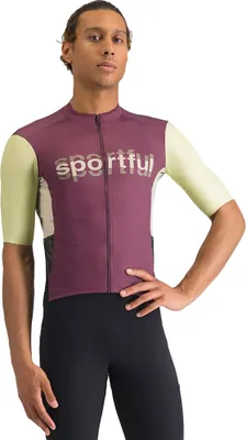 Obrázok produktu pre Cyklistický dres SPORTFUL s krátkym rukávom - SUPERGIARA LOGO - bordó/slonovinová L