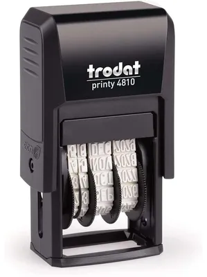 Produktbild von trodat Datumstempel Printy FR schw + Kissen schw 4810