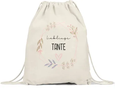 Produktbild von Lieblingstante Turnbeutel Gymsack Tanti Geschenkidee Geburtstag Nichte Neffe