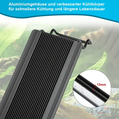 Produktbild von Jopassy 45-70 cm LED Aquarium Lampe Tank Leuchtet Unterwasser Beleuchtung Dimmbar 3 Lichtmodi mit Timer,18W