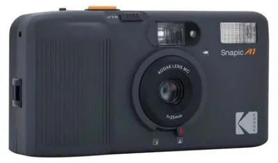 Produktbild von Kodak Snapic A1, Kompakt-Filmkamera, 35 mm, 1/100 s, Auto, Blitz Aus, Flash an, Grau, Alkali