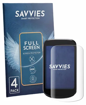 Produktbild von 4x Savvies Fullscreen Schutzfolie für iGPSPORT BSC500 Displayschutz Folie Fullcover Klar Transparent