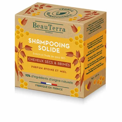 Image de Beauterra Solide Shampooing à l'avoine et au miel 75g