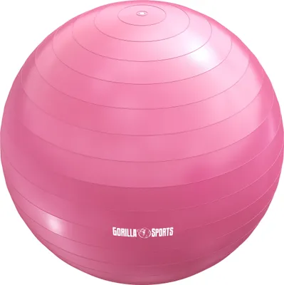 Produktbild von GORILLA SPORTS® Gymnastikball - inkl. Luftpumpe, 75 cm, bis 500kg Belastbar, Anti-Burst, Rutschfest, Pink - Sitzball Büro, Yoga Ball, Balance Ball, Fitnessball, Trainingsball