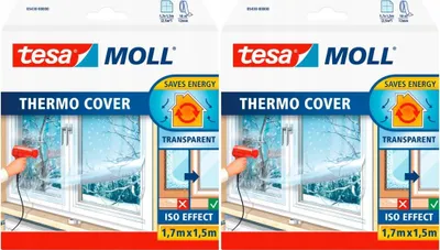 Produktbild von TESA Wärmedämmfolie für Fenster 1,7mx1,5m x2Stk