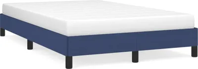 Produktbild von vidaXL Bettgestell ohne Matratze Blau 120x200 cm Stoff
