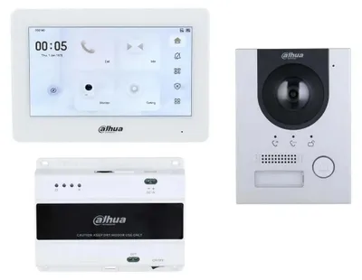 Image de Kit complet d'interphone vidéo Dahua KTD01L-S3(S) à 2 fils avec écran IP 7 pouces