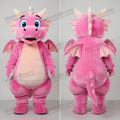 Obrázek produktu pro Růžový MASTICOT plyšový drak maskot