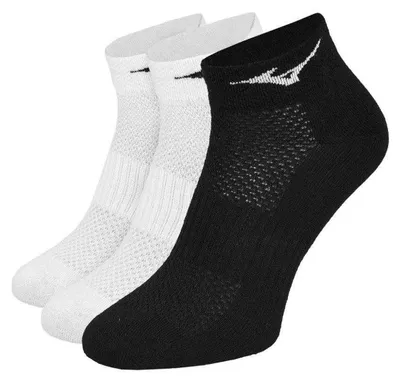 Obrázek produktu pro Mizuno – kotníkové ponožky pro muže/ženy Unisex – tréninkové (balení po 3 kusech) PP442 (M) (bílé/černé)