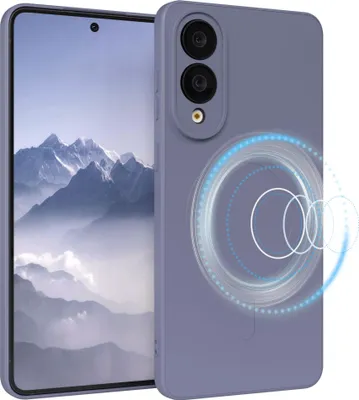 Produktbild von EAZY CASE - Silikonhülle magnetisch für Samsung Galaxy S25 Edge, Hülle Silikon, weich stoßfeste Magnet Handyhülle, Schutzhülle mit Kameraschutz, TPU Bumper in Blau