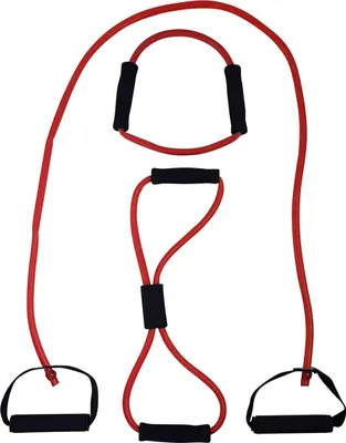 Produktbild von Tunturi 3er Set Fitnessbänder mit Griffen, 140 cm 40 cm 20 cm, Widerstandbänder, Suspension Trainer, Schwer