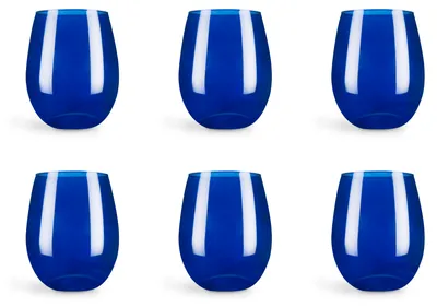 Immagine prodotto di Excelsa Set di 6 bicchieri da acqua in vetro Cobalto 39 cl blu