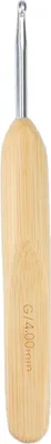 Produktbild von Häkelnadel metall Natural mit Bamboo-Griff 4,00 mm 14 cm