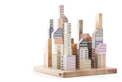Immagine prodotto di Bajo puzzle 3D in legno Manhattan blocchi da costruzione - giocattolo educativo 54 blocchi