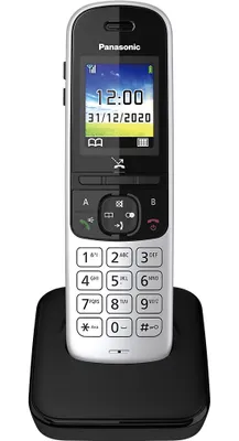 Produktbild von Panasonic KX-TGH710, DECT-Telefon, Kabelloses Mobilteil, Freisprecheinrichtung, 200 Eintragungen, Anrufer-Identifikation, Perleffekt, Silber