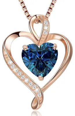 Productafbeelding van Halsketting van 925 sterling zilver, rosé goudkleurig, met zirkonia. Damesketting, cadeau