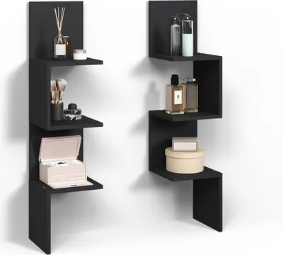 Produktbild von Eckregal Livinity Vesuvio Schwarz 28 x 116.4 cm 2er Set, Model 59019