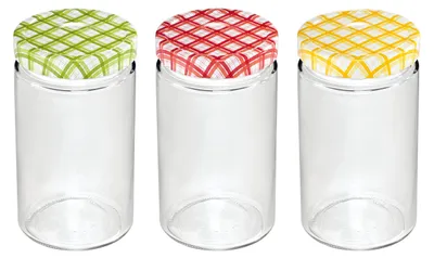 Weckgläser 3x 700 ml, transparent, luftdicht, Glas