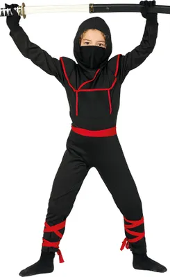 Produktbild von Ninja Samurai Warrior - kostým pro děti velikosti 110 - 146, velikost:128/134