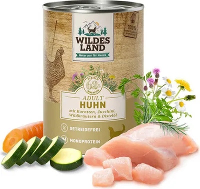 Produktbild von Wildes Land Huhn mit Karotte & Zucchini 400 g