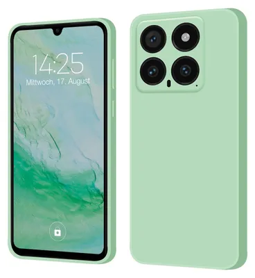 Produktbild von Hülle für Xiaomi 14 Case Cover Bumper Smartphone Softgrip Schutzhülle Farbe: Türkis